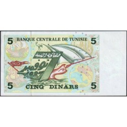 Tunisie - Pick 86 - 5 dinars - Série C/11 - 07/11/1993 - Commémoratif - Etat : SPL