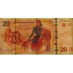 Tunisie - Pick 93a - 20 dinars - Série E/1 - 20/03/2011 - Etat : TB
