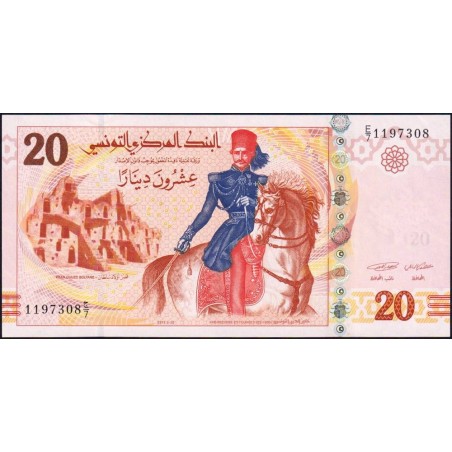 Tunisie - Pick 93b - 20 dinars - Série E/7 - 20/03/2011 - Etat : pr.NEUF