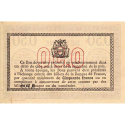 Béthune - Pirot 26-1 - 50 centimes - Série 99 - 04/10/1915 - Etat : SUP+