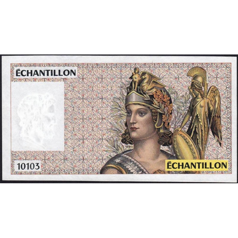 Athena à droite - Format 100 francs DELACROIX - DIS-04-A-03 - Etat : TTB+