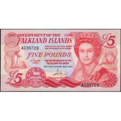 Falkland (îles) - Pick 12a - 5 pounds - Série A - 14/06/1983 - Commémoratif - Etat : NEUF