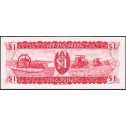 Guyana - Pick 21f - 1 dollar - 1989 - Série B/22 - Etat : NEUF