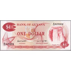 Guyana - Pick 21f - 1 dollar - 1989 - Série B/35 - Etat : NEUF