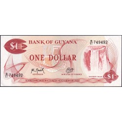 Guyana - Pick 21g_2 - 1 dollar - 1992 - Série B/51 - Etat : NEUF