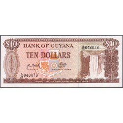Guyana - Pick 23f - 10 dollars - 1992 - Série A/25 - Etat : pr.NEUF