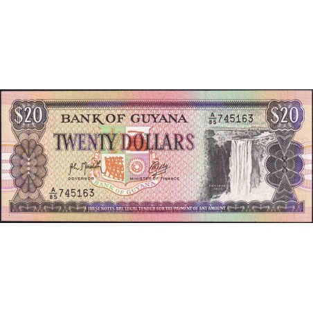 Guyana - Pick 27_2 - 20 dollars - Série A/85 - 1992 - Etat : NEUF