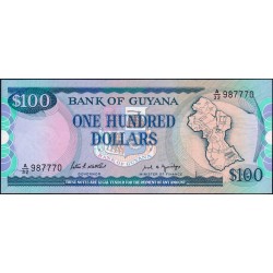 Guyana - Pick 28_1 - 100 dollars - Série A/32 - 10/10/1988 - Etat : NEUF
