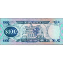 Guyana - Pick 28_1 - 100 dollars - Série A/32 - 10/10/1988 - Etat : NEUF