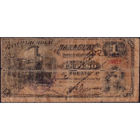 Paraguay - Pick S 145 - 1 peso fuerte - Série X - 01/01/1886 - Etat : B