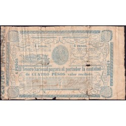 Paraguay - Pick 24 - 4 pesos - Sans série - 1865 - Etat : B