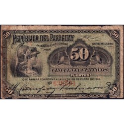 Paraguay - Pick 137a_1 - 50 centavos fuertes - Sans série - 01/01/1916 - Etat : B