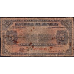 Paraguay - Pick 149a_3 - 5 pesos fuertes - Série A - 25/10/1923 - Etat : AB