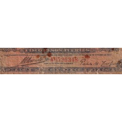 Paraguay - Pick 149a_3 - 5 pesos fuertes - Série A - 25/10/1923 - Etat : AB