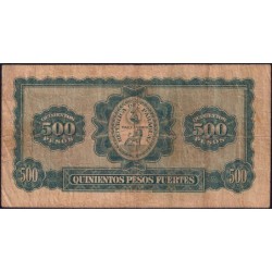 Paraguay - Pick 174 - 5 guaranies sur 500 pesos fuertes - Série B - 1943 - Etat : TB-