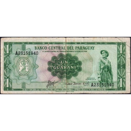 Paraguay - Pick 193b - 1 guarani - Série A - 25/03/1952 (1963) - Etat : TB