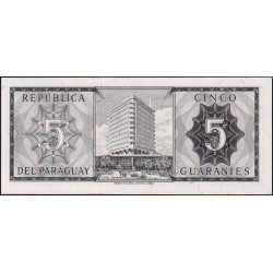 Paraguay - Pick 195b_1 - 5 guaranies - Série A - 25/03/1952 (1963) - Etat : NEUF