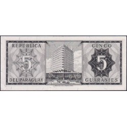 Paraguay - Pick 195b_2 - 5 guaranies - Série A - 25/03/1952 (1963) - Etat : NEUF