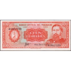 Paraguay - Pick 199b - 100 guaranies - Série A - 25/03/1952 (1963) - Etat : NEUF