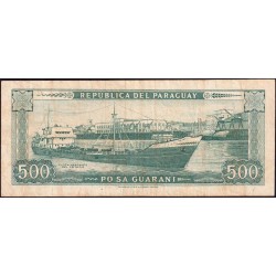 Paraguay - Pick 206_5 - 500 guaranies - Série A - 25/03/1952 (1994) - Etat : TB+