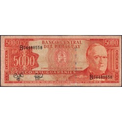 Paraguay - Pick 215 - 5'000 guaranies - Série B - 1997 - Etat : TB