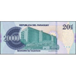 Paraguay - Pick 238a - 20'000 guaranies - Série F - 2015 - Etat : pr.NEUF