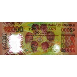 Guyana - Pick 42 - 2'000 dollars - Série AB - 2021 - Polymère commémoratif - Etat : NEUF