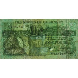 Guernesey - Pick 52c - 1 pound - Série V - 2004 - Etat : TB
