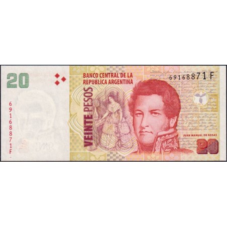 Argentine - Pick 355c - 20 pesos - Série F - 2016 - Etat : NEUF