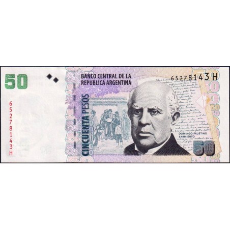Argentine - Pick 356_7 - 50 pesos - Série H - 2014 - Etat : NEUF
