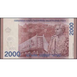 Arménie - Pick 62a - 2'000 dram - Série ԲԱ - 2018 - Etat : NEUF