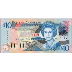Caraïbes Est - Saint Vincent & les Grenadines - Pick 43v - 10 dollars - Série H - 2003 - Etat : pr.NEUF