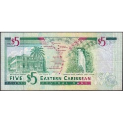 Caraïbes Est - Sainte Lucie - Pick 31l - 5 dollars - Série G - 1994 - Etat : TTB