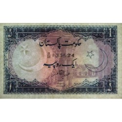 Pakistan - Pick 8_2 - 1 rupee - Série B/38 - 1952 - Etat : SUP+