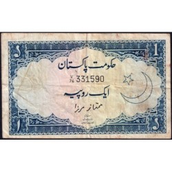 Pakistan - Pick 9_7 - 1 rupee - Série V/76 - 1961 - Etat : B+