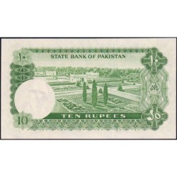 Pakistan - Pick 21a_2 - 10 rupees - Série JY - 1972 - Etat : SPL