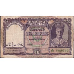 Pakistan - Pick 3 - 10 rupees - Série H/90 - 1948 - Etat : TB+