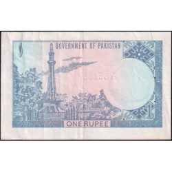 Pakistan - Pick 24A_2 - 1 rupee - Série W/40 - 1977 - Etat : TTB