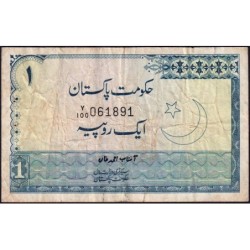 Pakistan - Pick 24A_2 - 1 rupee - Série Y/100 - 1977 - Etat : TB-