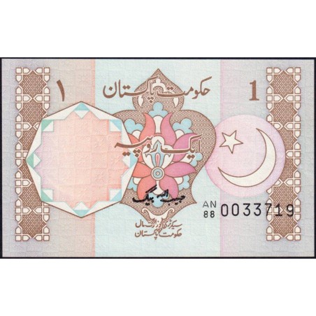 Pakistan - Pick 27b - 1 rupee - Série AN/88 - 1984 - Etat : NEUF