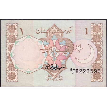 Pakistan - Pick 27f - 1 rupee - Série BA/7 - 1988 - Etat : NEUF