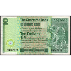 Hong Kong - Pick 77b - The Chartered Bank - 10 dollars - 01/01/1981 - Etat : TB+