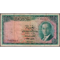 Irak - Pick 37_2 - 1/4 dinar - Série A/1 - 1947 (1955) - Etat : TB