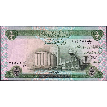 Irak - Pick 61_2 - 1/4 dinar - Série 70 - 1975 - Etat : NEUF