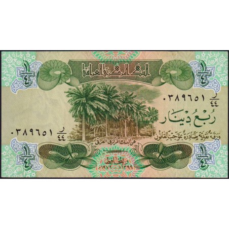 Irak - Pick 67a - 1/4 dinar - Série 44 - 1979 - Etat : SUP