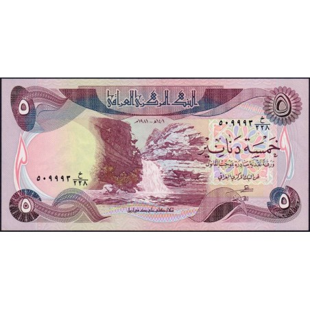 Irak - Pick 70a_2 - 5 dinars - Série 228 - 1981 - Etat : NEUF