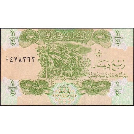 Irak - Pick 77 - 1/4 dinar - Série 62 - 1993 - Etat : NEUF