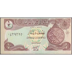 Irak - Pick 78av - 1/2 dinar - Série 71 - 1993 - Variété - Etat : NEUF