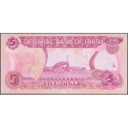 Irak - Pick 80b - 5 dinars - Série ‭ا خ /228 - 1992 - Etat : SPL