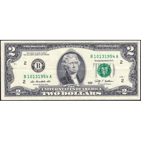 Etats Unis - Pick 530A - 2 dollars - Série B A - 2009 - New York - Etat : TTB